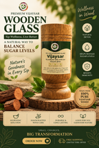 Premium vijaysar wooden glass