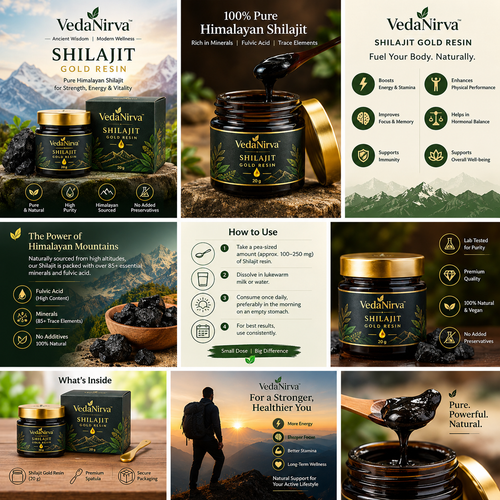 VedaNirva Shilajit Gold Resin – 20g | Premium Ayurvedic Wellness Product